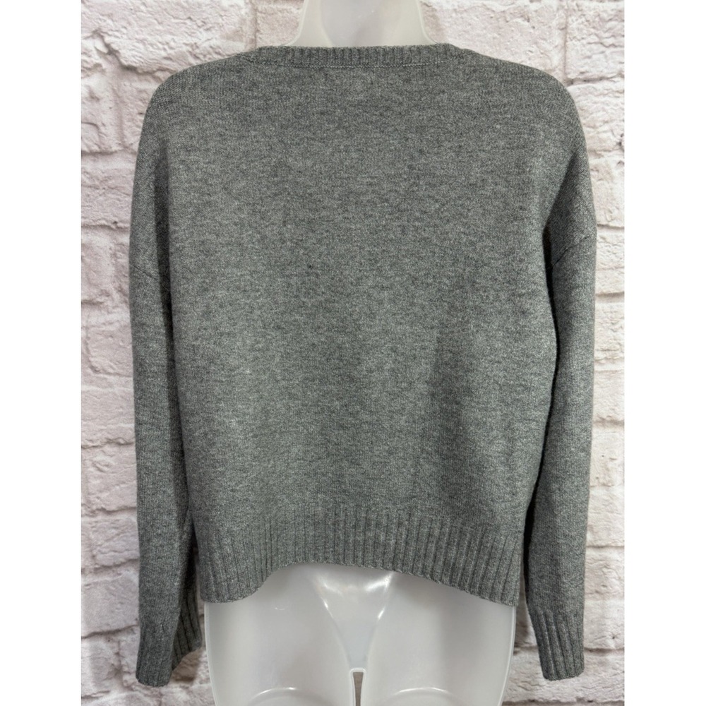 Haute Hippie Cottagecore Grey Floral Butterfly Embroidered Sweater Womens‎ M - Picture 6 of 8